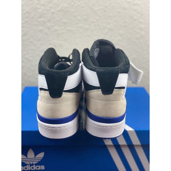 Adidas Forum Mid (Men’s Size 11.5) Retro Basketball Shoe White Blue FY6796 Used - Picture 3 of 8